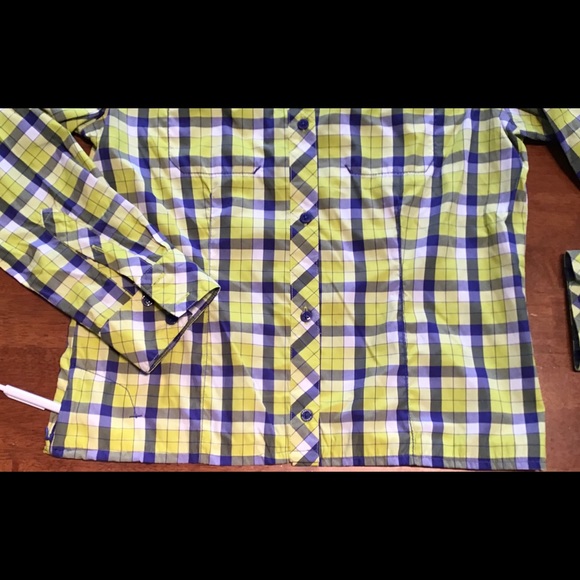Women’s blue & yellow ~COLUMBIA shirt/ size M - Picture 3 of 8